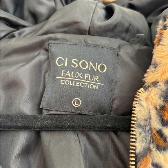 Ci Sono Animal Print Faux Fur Coat - Picture 4 of 4